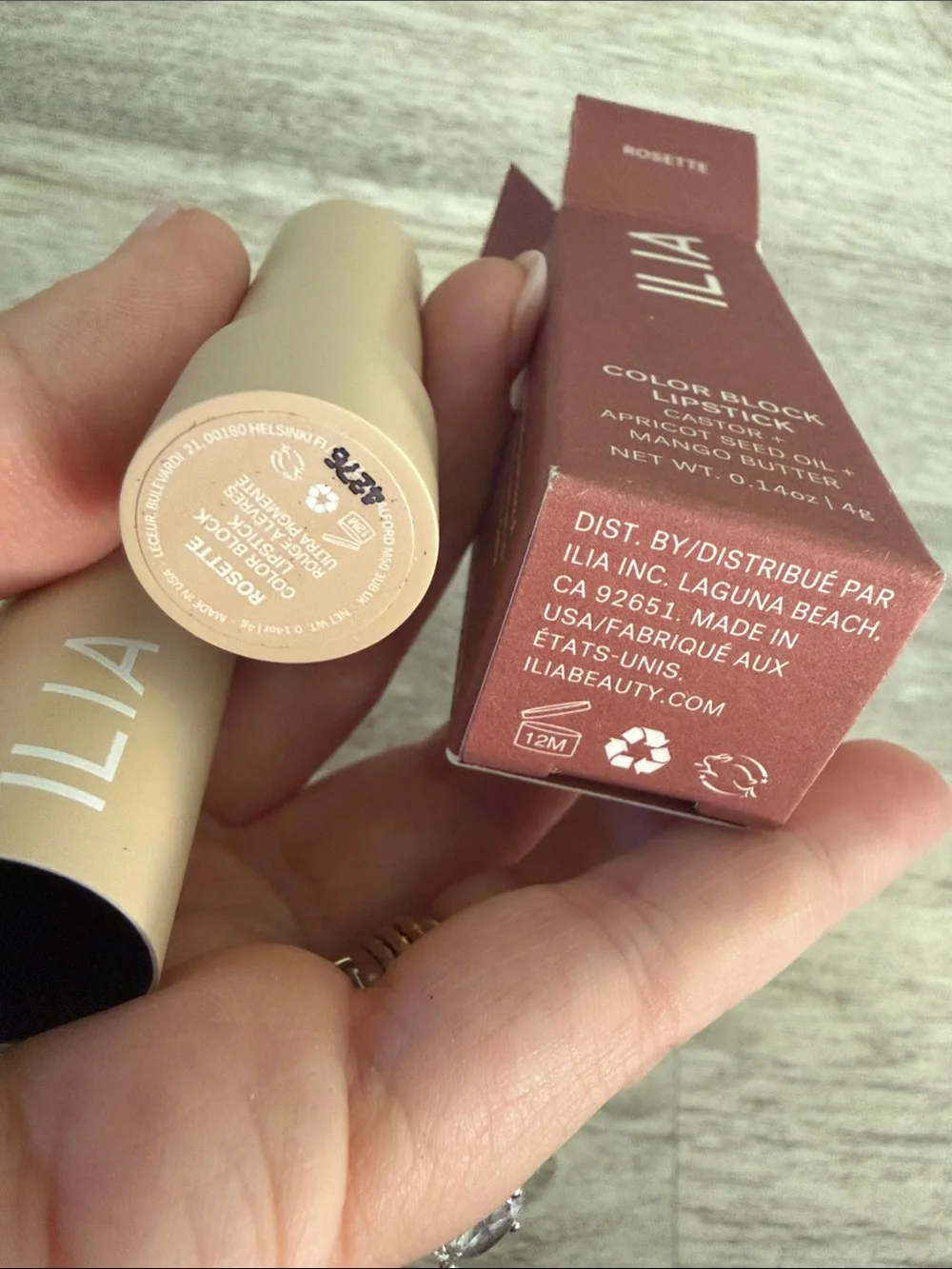 ILIA Rosette Color Block Lipstick — Muted Rose